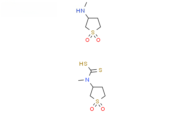 Molecular structure of C11H22N2O4S4