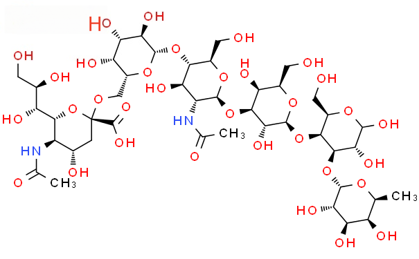 Molecular structure of C43H72N2O33