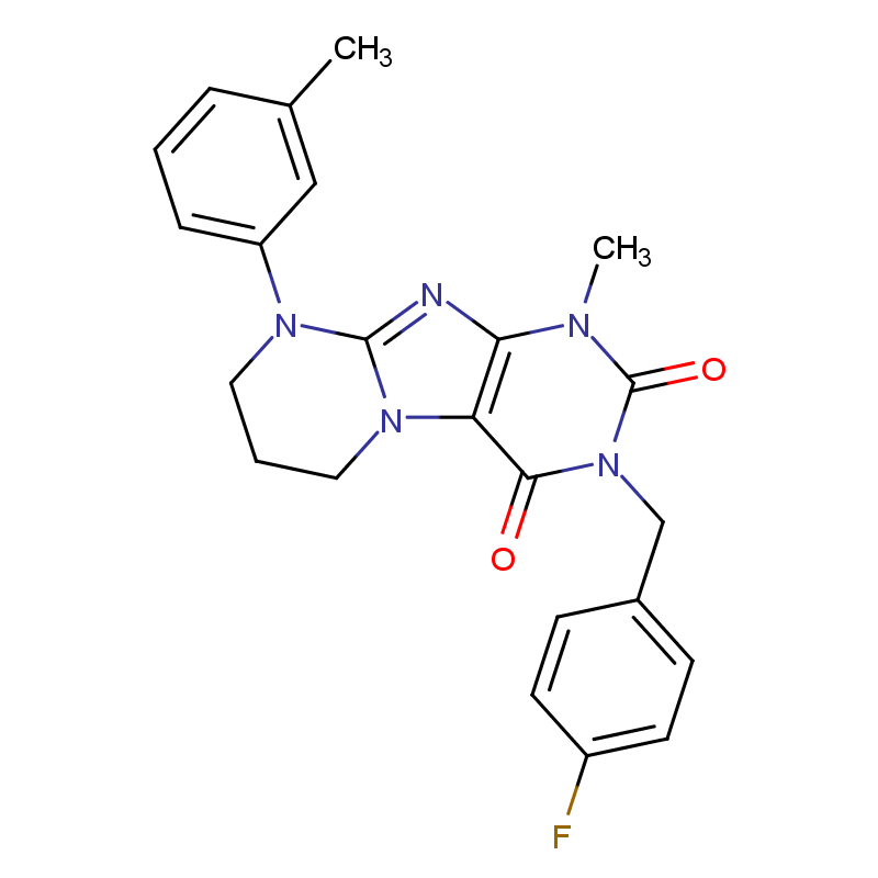 Molecular structure of C23H22FN5O2