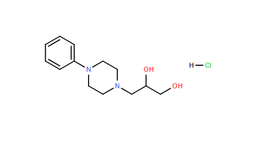 Molecular structure of C13H20N2O2.ClH