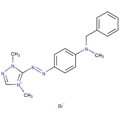 Molecular structure of C18H21N6.Br