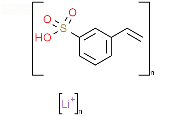 Molecular structure of (C8H8O3S)n(Li)n