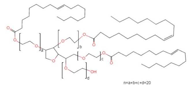 Molecular structure of C60H108O8.(C2H4O)n