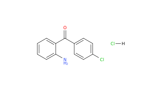 Molecular structure of C13H10ClNO*ClH